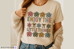 Enjoy the Little Things SVG Inspirational Daisy Positive PNG Product Image 3