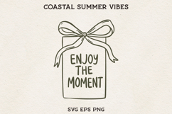Enjoy The Moment SVG Inspirational Quote Gift Tag Design Product Image 1