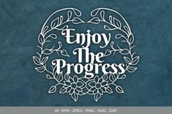 Enjoy The Progress Papercut SVG Product Image 1
