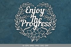 Enjoy The Progress Papercut SVG Product Image 1
