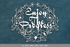 Enjoy The Progress Papercut SVG Product Image 1
