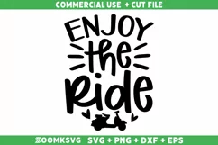 Enjoy the ride SVG | Scooter SVG | Vespa SVG Product Image 1