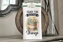 Barrel of Colorful Flowers - Sublimation Dish Towel Designs Product Image 3