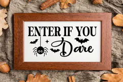 Enter If You Dare Sign SVG, Farmhouse Halloween Sign Product Image 3