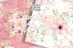 Watercolor Summer Romance Blush digital paper pack Product Image 2