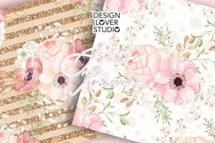 Watercolor Summer Romance Blush digital paper pack Product Image 6