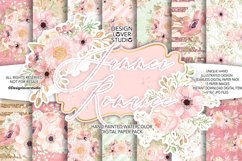 Watercolor Summer Romance Blush digital paper pack Product Image 1