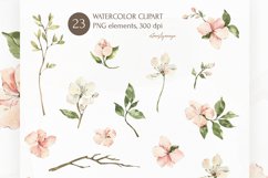 Watercolor Spring blooming clipart. Floral apple blossom. Product Image 3