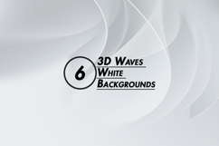 3D Waves White Backgrounds Product Image 1