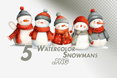 Watercolor Snowmans Product Image 1