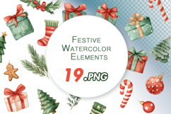 Festive Watercolor Elements Product Image 1