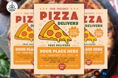 Pizza SVG Delivery Flyer Template for Restaurants SVG PNG Product Image 1