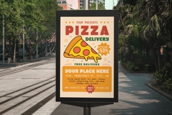Pizza SVG Delivery Flyer Template for Restaurants SVG PNG Product Image 2