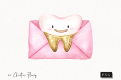 Pink Watercolor Envelope - Tooth Fairy PNG Product Image 1