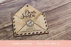 Letter to Santa Christmas Ornament svg Laser Cut File Product Image 2