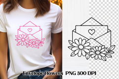 Envelope flower SVG design | Valentine’s Day SVG design Product Image 1
