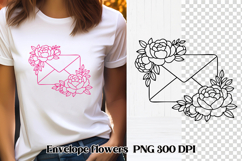 Envelope flower SVG design | Valentine’s Day SVG design Product Image 1
