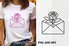 Envelope flower SVG design | Valentine’s Day SVG design Product Image 1