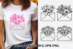 Envelope flower SVG design | Valentine’s Day SVG design Product Image 1