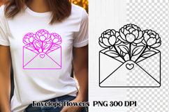 Envelope flower SVG design | Valentine’s Day SVG design Product Image 1