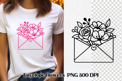 Envelope flower SVG design | Valentine’s Day SVG design Product Image 1