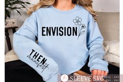 Envision Sleeve SVG Design, Inspirational quote SVG Product Image 1