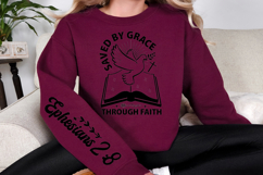 Saved by Grace Through Faith Sleeve SVG, Christian Faith SVG Product Image 3