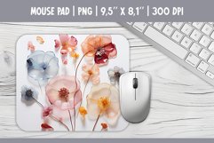 3d Pastel Flowers Mouse Pad Sublimation Design PNG Product Image 1