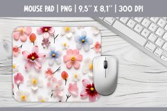 3d Flowers Mouse Pad Sublimation Design PNG Bundle Product Image 3