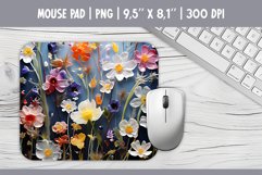 3d Pastel Flowers Mouse Pad Sublimation Design PNG Product Image 1