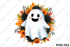 Ghost Pumpkin Autumn Fall Halloween PNG Product Image 1
