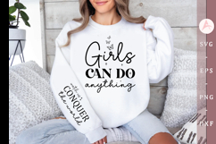 Girls can Do anything Sleeve SVG, Motivational Sleeve SVG Product Image 1