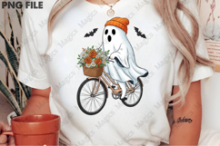 Retro Ghost Fall Autumn Halloween PNG Product Image 2