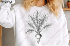 vintage turnip plant PNG Product Image 3