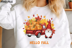 Hello Fall Farm Truck PNG Product Image 3