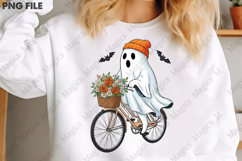 Retro Ghost Fall Autumn Halloween PNG Product Image 3