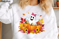 Ghost Pumpkin Autumn Fall Halloween PNG Product Image 2
