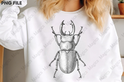 vintage male stag beetle PNG Product Image 3