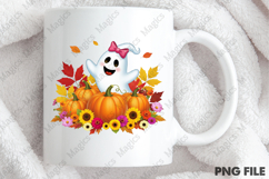 Ghost Pumpkin Autumn Fall Halloween PNG Product Image 3