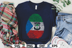 Equatorial Guinea Flag Fingerprint | SVG PNG DXF EPS Product Image 1