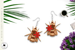 Honey Bee Earrings Laser Cut SVG | Animal Earrings Product Image 2