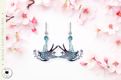 Spring Birds Earrings | Floral Earrings Laser Cut Product Image 2