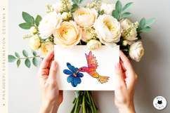 Cute Hummingbird Sublimation Designs | Animal Clipart Product Image 2
