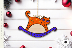 Funny Cat Christmas Ornaments Laser Cut SVG Product Image 3