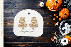 Funny Devil Halloween Earrings SVG | Laser Stud Earrings SVG Product Image 2