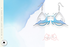 Christmas Teardrop Earrings | Reindeer Laser Cut SVG Product Image 2