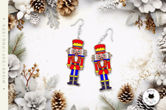 Nutcracker Laser Cut Earrings SVG | Funny Christmas Earrings Product Image 2
