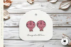 Funny Farm Animal Butt Earrings | Farm Laser Cut SVG Product Image 2