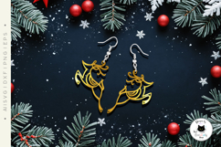 Elegant Christmas Earrings | Reindeer Laser Cut Designs Product Image 3