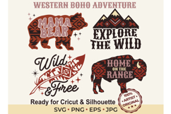 Mama Bear SVG Western Boho Adventure Product Image 1